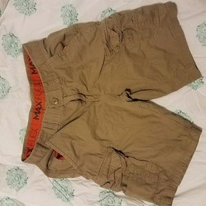Khaki cargo shorts